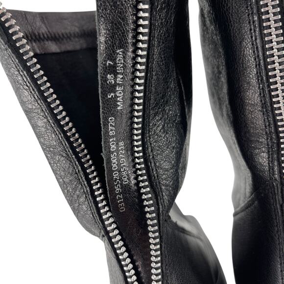 Urban Outfitters Charli Square Toe Boot Black Leather Y2k Style EU 38 US Size 7 - Picture 11 of 13